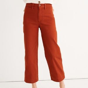 Red Madewell Emmett Wide Leg Pants